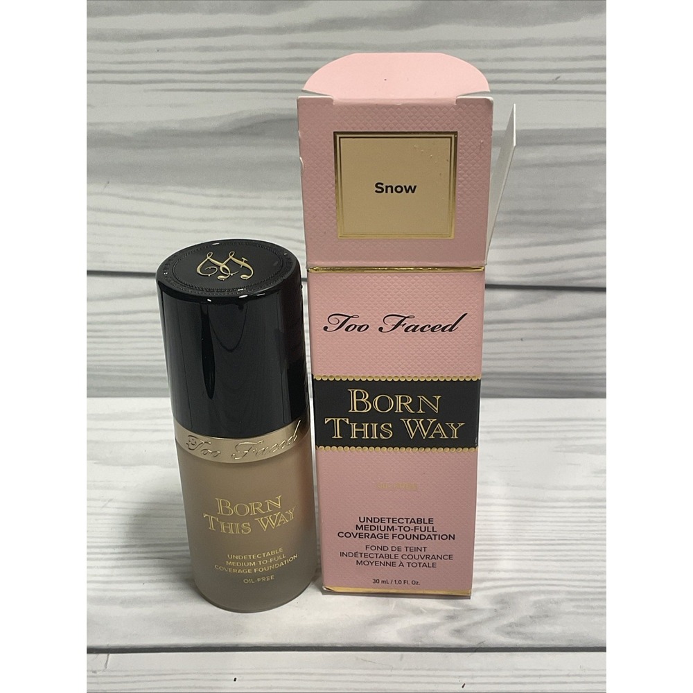 TOO FACED BORN THIS WAY~SNOW~UNDETECTALBE MEDIUM-TO-FULL COVERAGE FOUNDATION!!!